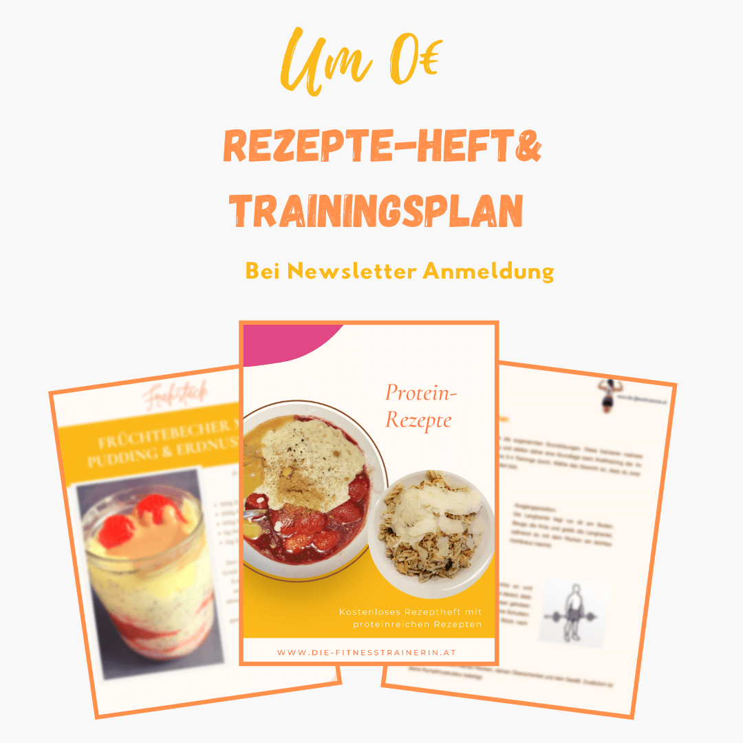 Kostenloses Rezepte-Heft und Trainingsplan